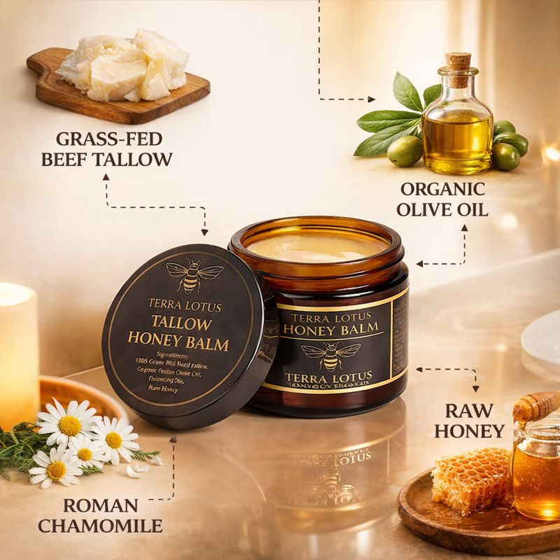 HavenEase Tallow Honey Balm  All-Natural Moisturizer for Soft, Comfortable Skin
