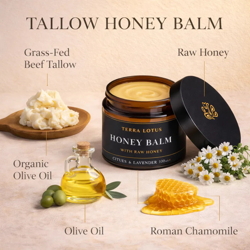 HavenEase Tallow Honey Balm  All-Natural Moisturizer for Soft, Comfortable Skin