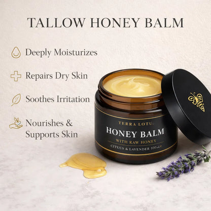 HavenEase Tallow Honey Balm  All-Natural Moisturizer for Soft, Comfortable Skin